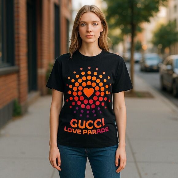 Gucci Unisex Black Tee with Red Accent - Picture 6 of 6